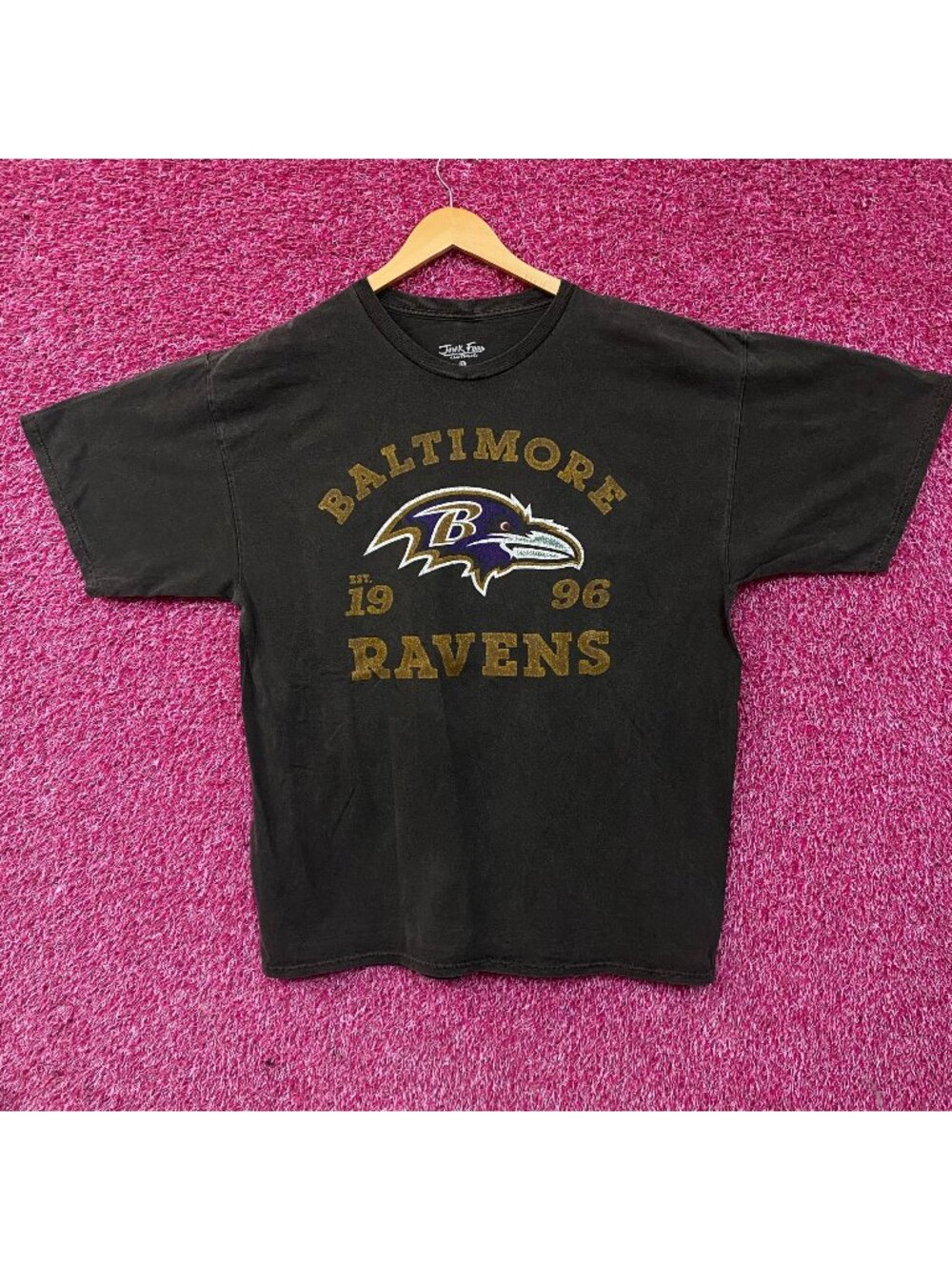 Junk Food Baltimore Ravens Establishment Retro Vintage Style Graphic T-Shirt Sma